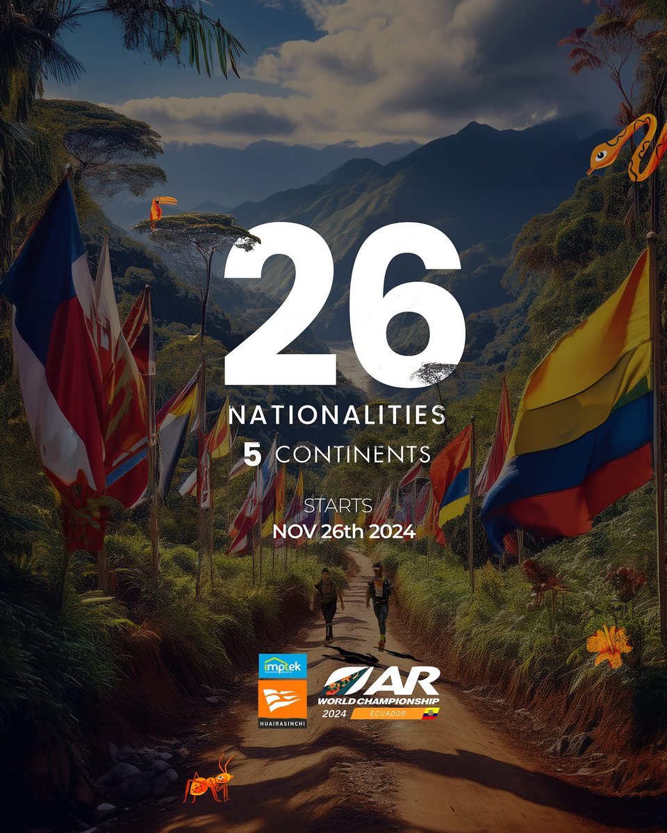 expafrica's tweet image. All about the Adventure Racing World Championship 2024 Ecuador 🇪🇨 
5 days to start
@ARWorldSeries @KineticHeidi 

#arwc2024 #adventureracing #ARWorldChampionship #visitEcuador #arworldseries
