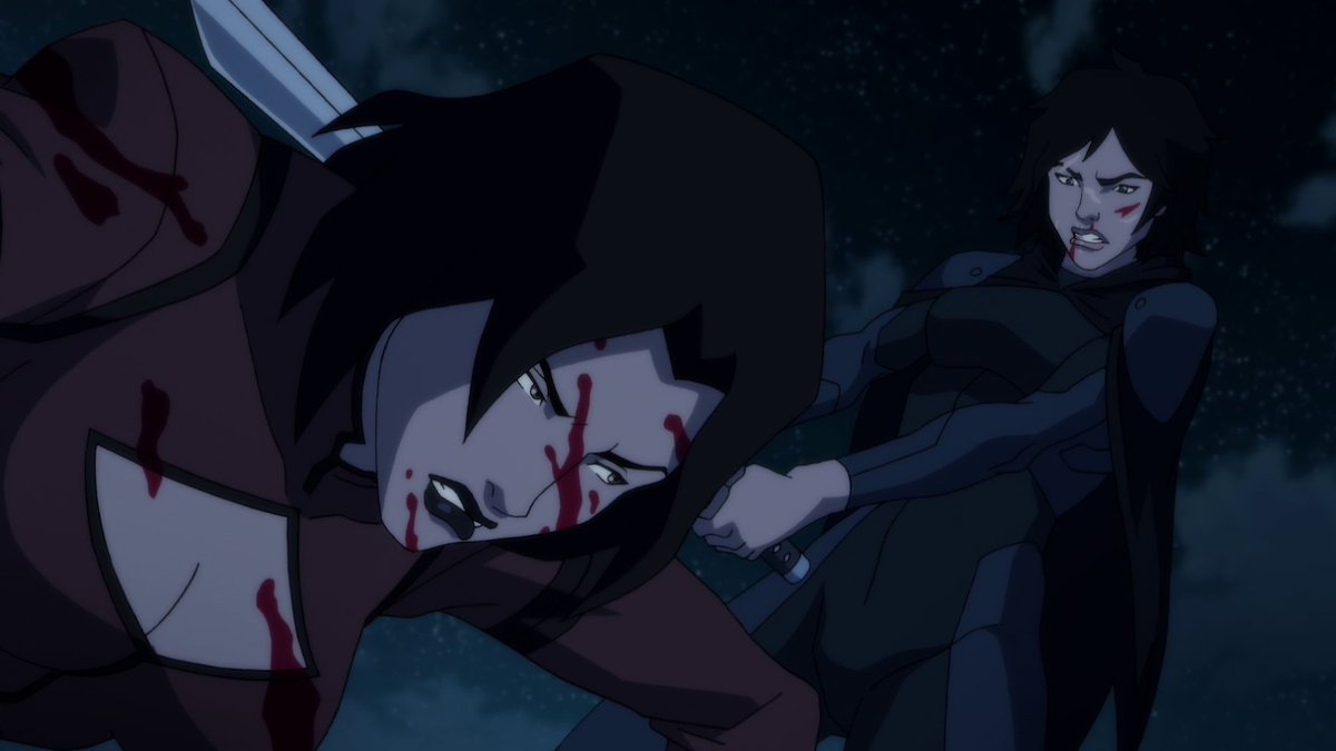 worldsfinest's tweet photo. The Young Justice episode "I Know Why the Caged Cat Sings" debuted on this day (Nov. 25) in 2021. This fantastic Artemis-centric arc wraps here as she and her team face off against Lady Shiva, and Orphan fights for her very soul, in this great fourth season episode! #YoungJustice https://t.co/oxyQLXrnS7