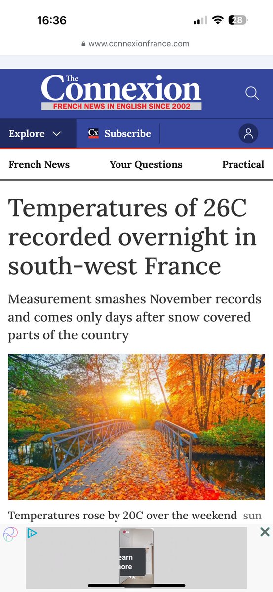 Matthew Todd 🌏🔥 (@mrmatthewtodd) on Twitter photo Jesus Christ, this is terrifying. Nighttime temperature record obliterated in France where it was 10°C higher in November then it would be at the height of summer!
When will the media act like we are in the emergency we are in?
<a href="/BBCNews/">BBC News (UK)</a> <a href="/SkyNews/">Sky News</a> <a href="/Reuters/">Reuters</a> connexionfrance.com/news/temperatu… Jesus Christ, this is terrifying. Nighttime temperature record obliterated in France where it was 10°C higher in November then it would be at the height of summer!
When will the media act like we are in the emergency we are in?
<a href="/BBCNews/">BBC News (UK)</a> <a href="/SkyNews/">Sky News</a> <a href="/Reuters/">Reuters</a> connexionfrance.com/news/temperatu…
