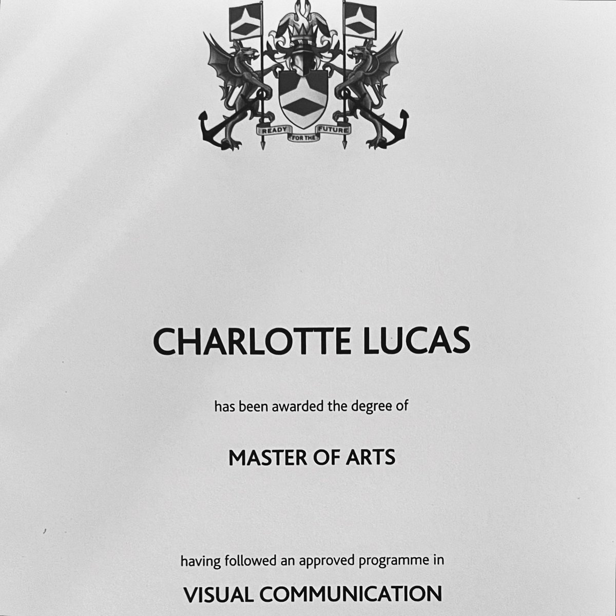 I did it friends, the certificate came through today. She’s now a Master in Art specialising in Visual Communication.  🎓✨🩷

It wasn’t easy, and I was at the lowest I’d been in a long time, but I did it. I did.. that. ✨

Excited for the next chapter 👀🩷
