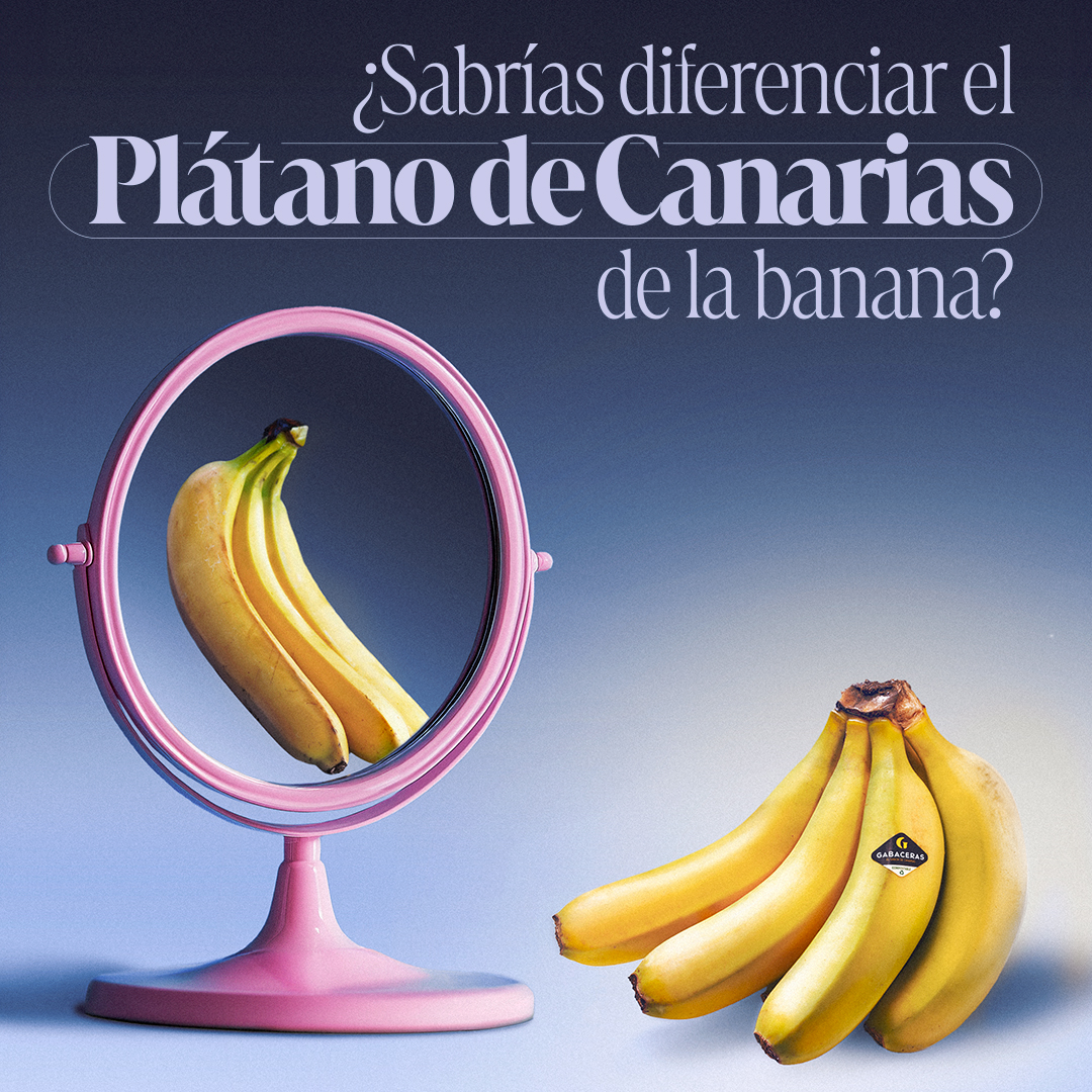 🪞🪞 Espejito, espejito… ¿es #plátano o banana? 😜 Parecen iguales, pero no lo son 🍌. Aquí van 3 diferencias:
1️⃣ El plátano tiene motitas marrones en su piel
2️⃣ El plátano es curvo y la banana es más alargada y recta
3️⃣ El plátano tiene un sabor más dulce
¿Conoces alguna más?