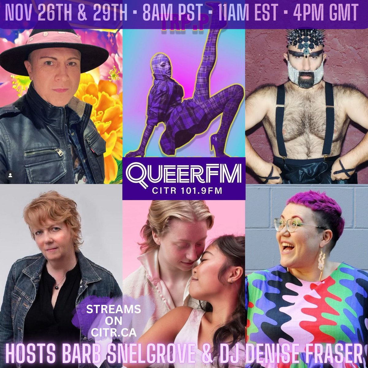 QueerFMVancouver (@queerfmvan) on Twitter photo Nov 26th on <a href="/QueerFMVan/">QueerFMVancouver</a> Hosts <a href="/megamouthmedia/">Barb Snelgrove</a> <a href="/DJDenise0477/">Denzin 8 Productions INC.</a> welcome guests Author Hannah McGregor π and Actor Lucy Jeffery π + plenty of 2SLGBTQIA+ tunes and talk!
π³οΈβπποΈπ³οΈββ§οΈ Tune in at citr.ca 8am PST β’ 11am EST β’ 4pm GMT Nov 26th on <a href="/QueerFMVan/">QueerFMVancouver</a> Hosts <a href="/megamouthmedia/">Barb Snelgrove</a> <a href="/DJDenise0477/">Denzin 8 Productions INC.</a> welcome guests Author Hannah McGregor π and Actor Lucy Jeffery π + plenty of 2SLGBTQIA+ tunes and talk!
π³οΈβπποΈπ³οΈββ§οΈ Tune in at citr.ca 8am PST β’ 11am EST β’ 4pm GMT