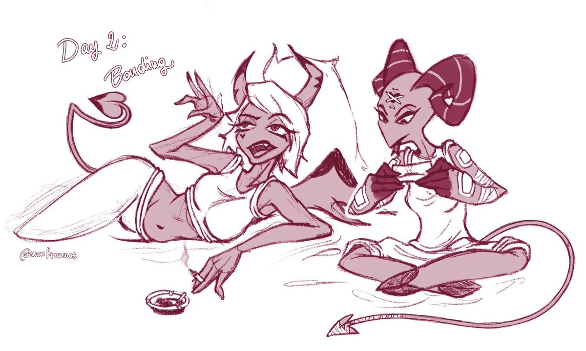 wmochim_'s tweet photo. Day 2: Bonding
(Catching up here for the verbie week! So expect a few posts for a couple of days)
#HelluvaBoss #HelluvaBossFanart #VerbieWeek #Verbie #BarbieWire #Verosika #VerosikaMayday #sapphic https://t.co/rXJUEi8hoa