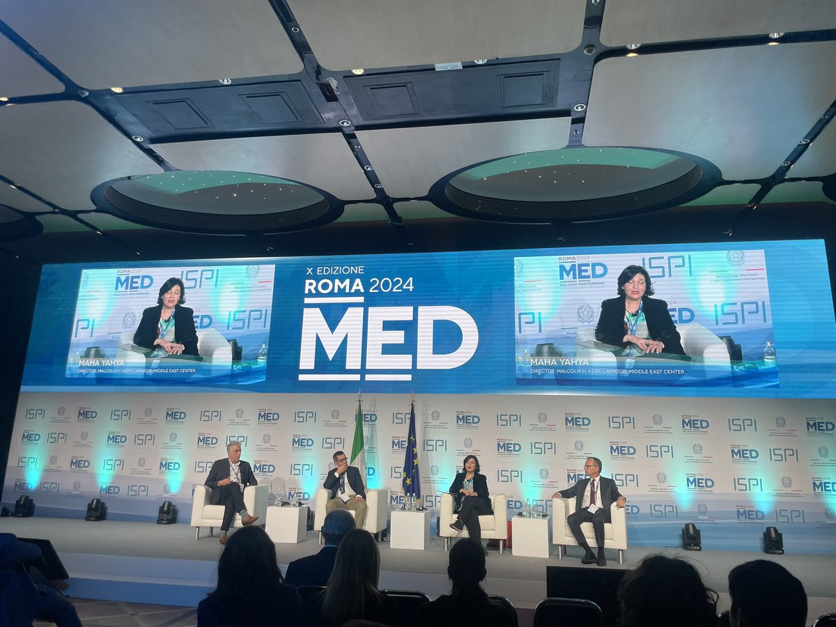 Lina Khatib (@linakhatibuk) on Twitter photo Excellent, sobering discussion on Lebanon delving into the nuances of security, economics and politics at @RomeMEDialogues with <a href="/ishacdiwan/">Ishac Diwan</a> <a href="/emile_hokayem/">Emile Hokayem (@emile-hokayem.bsky.social)</a> <a href="/paul_salem/">Paul Salem</a> <a href="/mahamyahya/">Maha Yahya</a> giving important insights on challenges to Lebanon’s sovereignty & possible paths out of the crisis. Excellent, sobering discussion on Lebanon delving into the nuances of security, economics and politics at @RomeMEDialogues with <a href="/ishacdiwan/">Ishac Diwan</a> <a href="/emile_hokayem/">Emile Hokayem (@emile-hokayem.bsky.social)</a> <a href="/paul_salem/">Paul Salem</a> <a href="/mahamyahya/">Maha Yahya</a> giving important insights on challenges to Lebanon’s sovereignty & possible paths out of the crisis.
