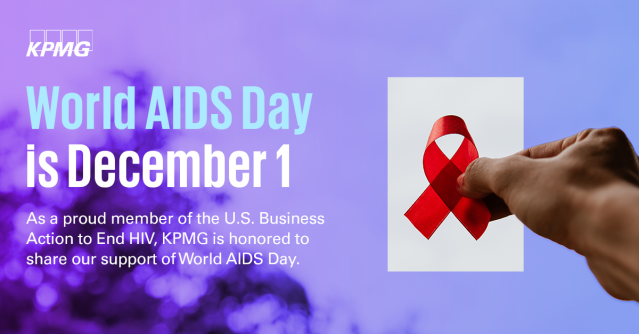 #WorldAIDSDay is an opportunity for people worldwide to join together and show support for this critical cause. KPMG recently joined the U.S. Business Action to End HIV, a growing coalition of businesses committed to ending the HIV epidemic in America. bit.ly/4i7hjeC