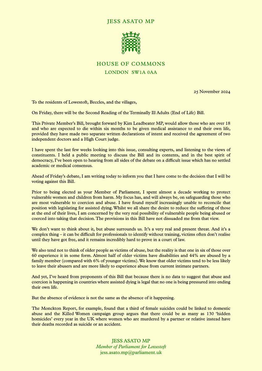 Jess Asato MP tweet media