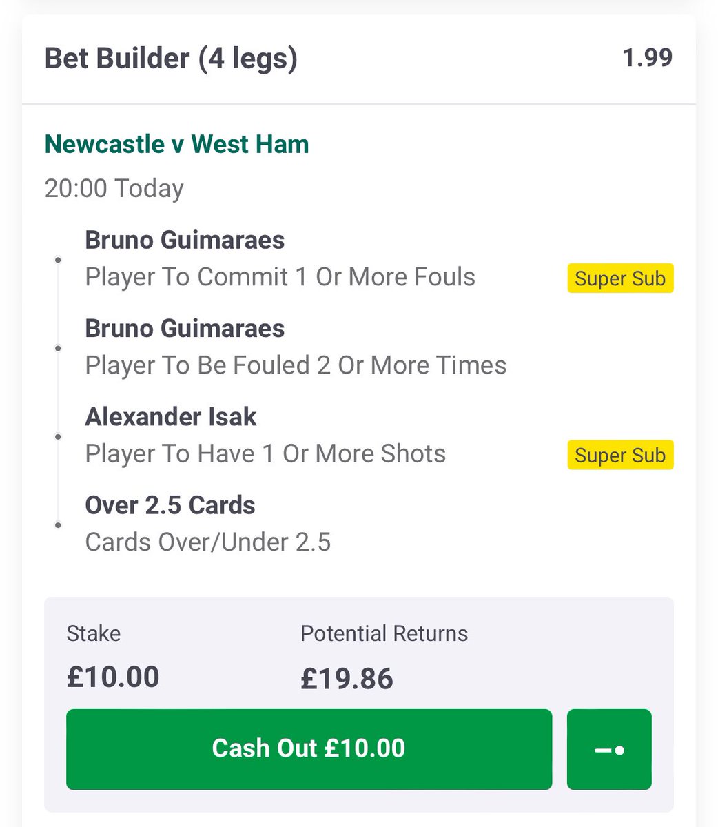 GoatedTips's tweet photo. 🚀 £10 to £100 challenge
✍️ Bet one (£10 returns £19.86)
📅 Newcastle vs West Ham

✅Guimaraes foul &amp; fouled in 12/14 last fixtures
✅Isak has had 1+ shot in 19/20 last starts
✅ 3+ cards in the last 17/18 Newcastles matches &amp; 3+ cards in the last 11/13 West Ham Matches

🔐LOCKKK https://t.co/VRKGvkcQqY