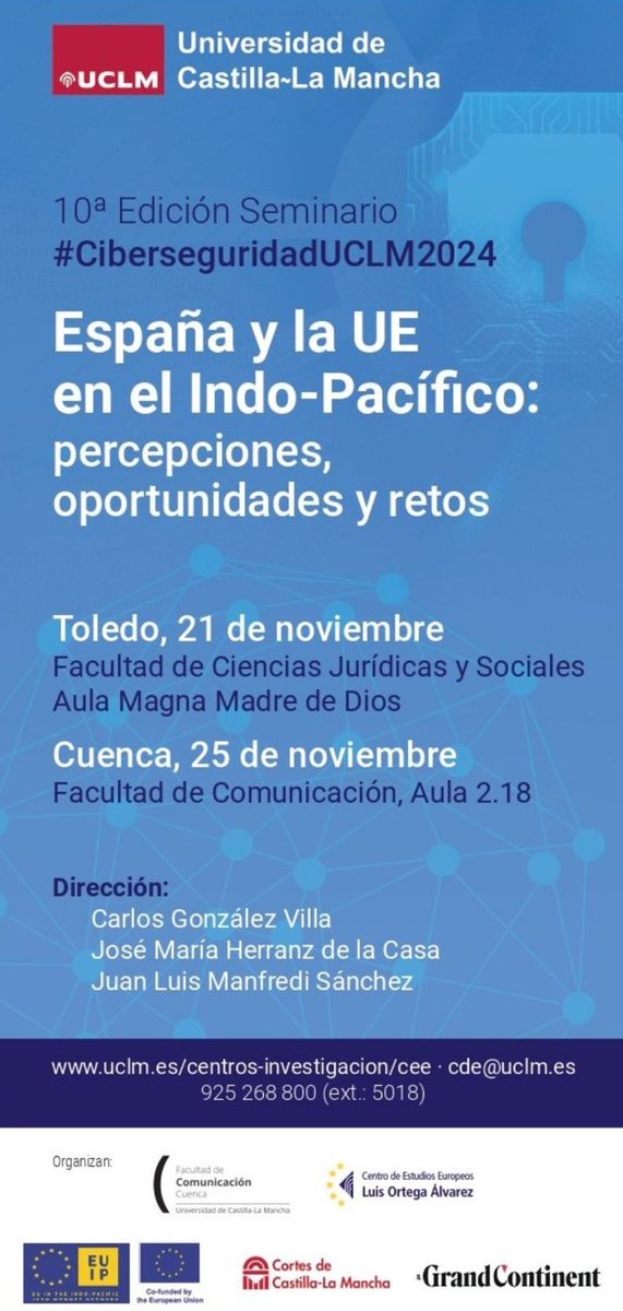 jmherranz's tweet photo. Hoy cerramos 10 edición Seminario #CiberseguridadUCLM con @sararomeroe, jefa de información internacional de @antena3com. Una nueva edición de colaboración entre @FcomUCLM @CEEUCLMTOLEDO y la Facultad de Ciencias Jurídicas y Sociales #Toledo @uclm @juanmanfredi https://t.co/r9C9DK4eab
