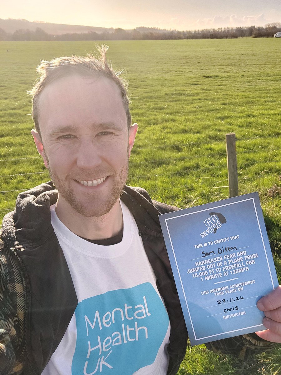 Last week, our amazing teammate Sam conquered his fear of heights and skydived over the stunning Iron Age hill fort, Old Sarum, in Salisbury, raising funds and awareness for our charity partner Mental Health UK.