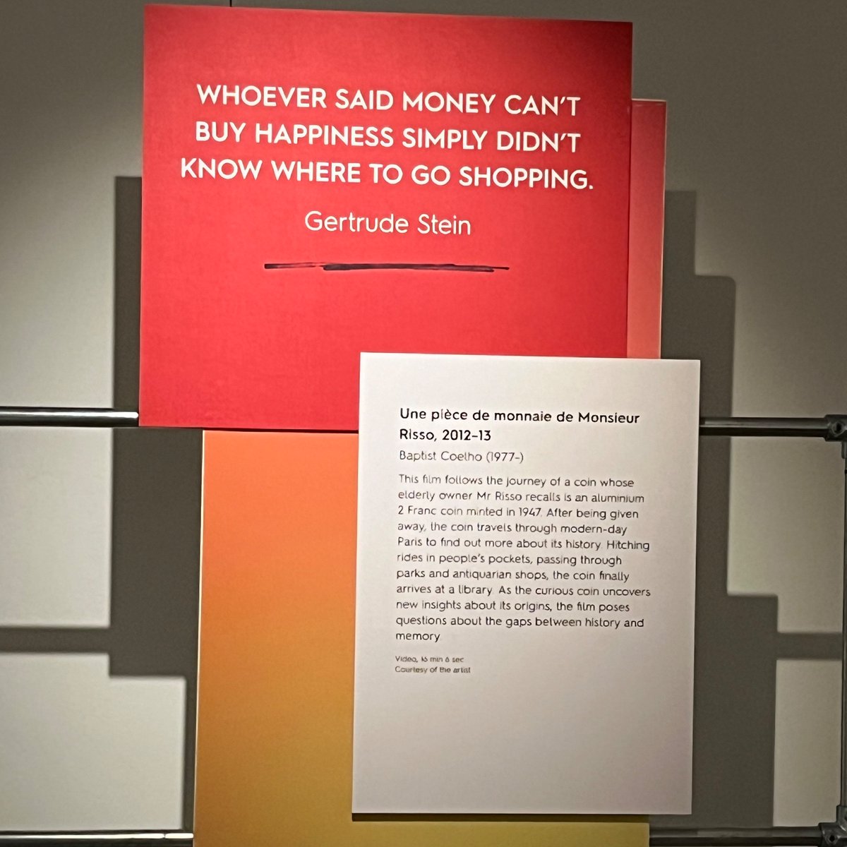 I am VERY sceptical that Gertrude Stein said “Whoever said money can’t buy happiness simply didn’t know where to go shopping” as the <a href="/AshmoleanMuseum/">Ashmolean Museum</a> exhibition claims. She wrote a lot about money and consumerism - but this…? Can anyone prove me wrong?