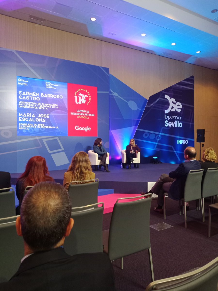 Y después de asistir al II Congreso de Inteligencia Artificial, no podíamos perdernos la #XIFeriaDeLaInnovaciónYNuevasTecnologías de la <a href="/DIPUSEVI/">Diputación de Sevilla</a> <a href="/INPRODipusevi/">INPRO DipuSevilla</a>

Tenemos (lo estamos haciendo) que formarnos en IA 
La población no puede quedarse atrás.
<a href="/PuntosVuela/">Puntos Vuela</a>