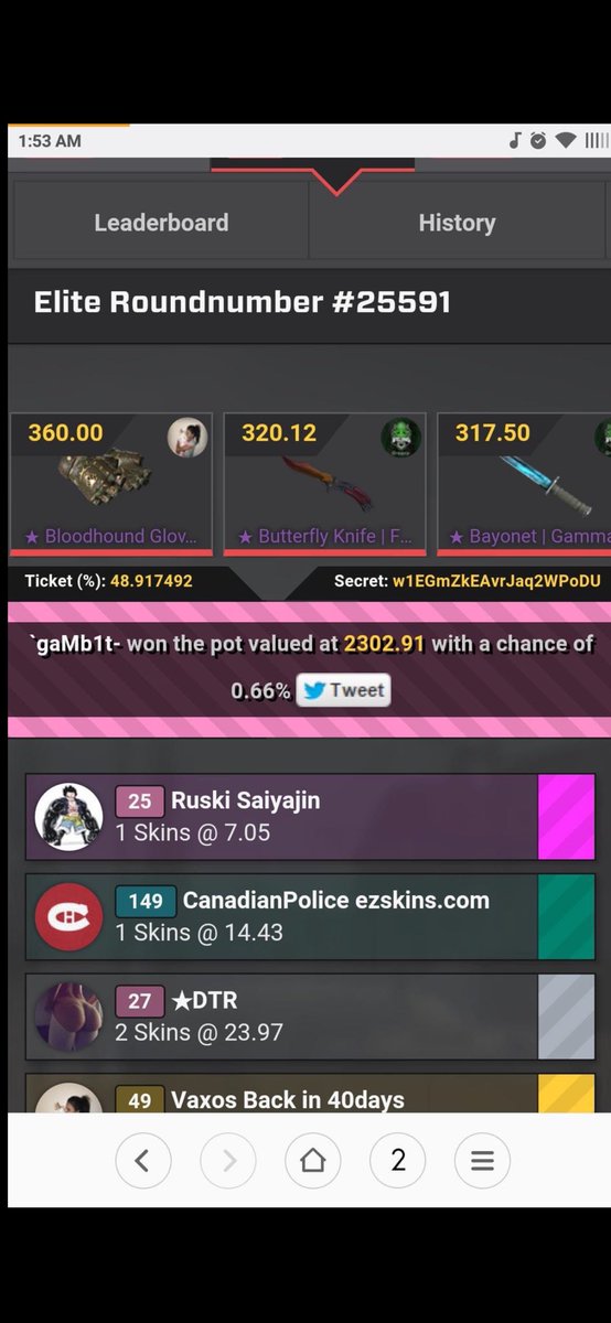 shreyash_17's tweet photo. @CSGORoll So if there’s any old gambler here he would recognise this website in one go. 
It was Christmas and i wanted to buy my friends something but had no money. Placed 16$  on this pot and i was shocked to see my biggest win  ever. 6-7 years back

Profile - https://t.co/okxQq1sJPj https://t.co/L18gk6vB0M