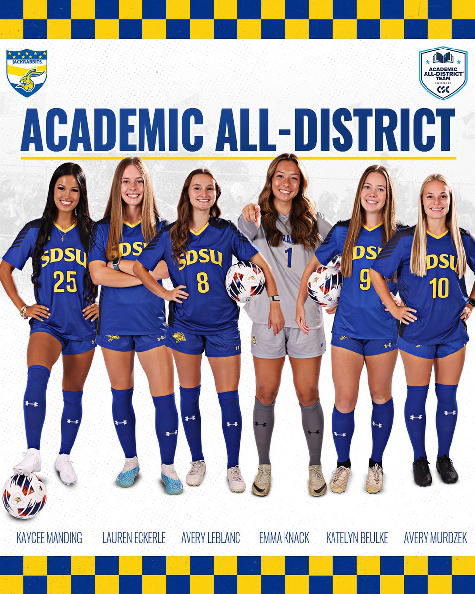 For their efforts in the classroom and performance on the field! Here’s our six Jackrabbits tabbed <a href="/CollSportsComm/">College Sports Communicators</a> Academic All-District. #GoJacks 🐰

Story: gojacks.com/news/2024/11/2…