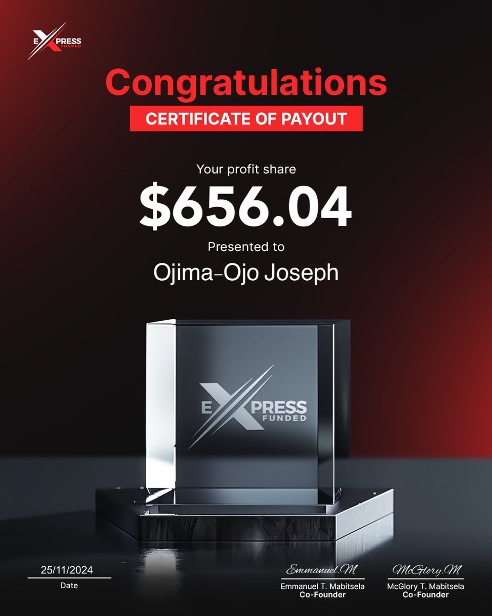 🌟 Express Funded Payout Alert! ⭐️

🏆 Let's give a HUGE shoutout to our most recent Express Funded Champions for cashing out with some serious trading skills! 💸🚀🧨

🎉 They’ve navigated Express Funded Prop firm and emerged victorious, proving that trading in the EF isn’t for