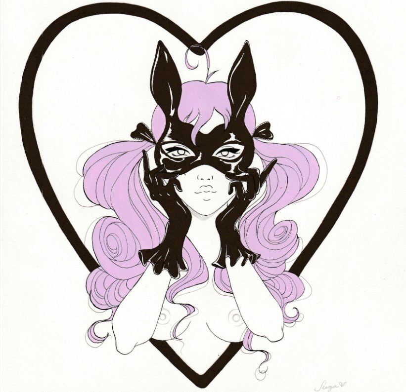 Latex rabbit girl series

Ink &amp; gouache on watercolor paper

2018

🐰🤍
#drawing