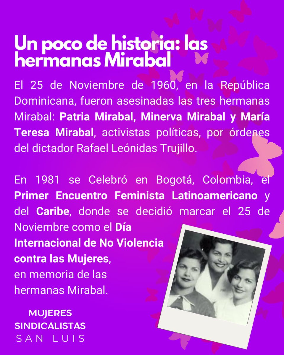 RomiCastillo84's tweet photo. 🖐️ Día Internacional de la Eliminación de la Violencia contra la Mujer. queremos reflexionar sobre la historia de lucha que conmemoramos cada 25/11. Seguiremos luchando en unidad y con organización por el reconocimiento de nuestros derechos y contra toda forma de violencia. https://t.co/MXP9G0F30I