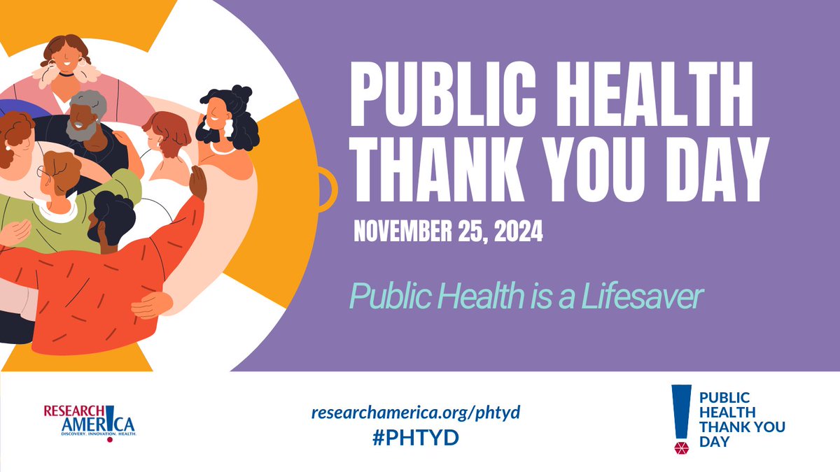 Sending a massive thank you to everyone who works to protect and advance public health. Your efforts save lives. Happy Public Health Thank You Day! #PHTYD #PublicHealthHeroes #PublicHealthIsALifesaver