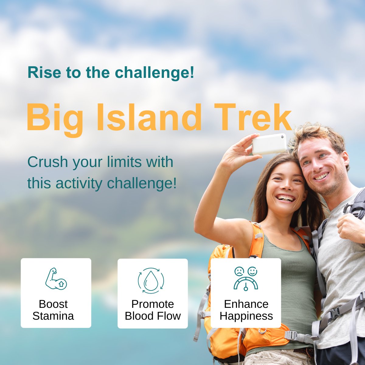 PDHISolutions's tweet image. 🚀 Exciting News! 🚀
Introducing the Second Generation Challenge: Big Island Trek, starting December 2nd, 2024!

Track your activities like walking, hiking, running, or biking, and earn rewards while staying active!

#WellnessChallenge #EmployeeWellbeing