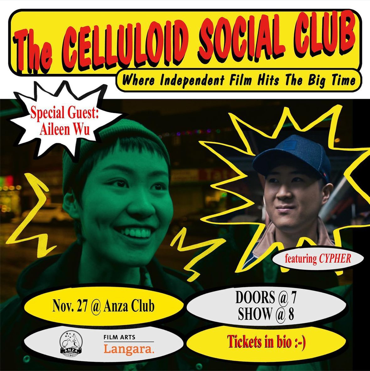 Crazy8sFilm's tweet photo. Our friends at Celluloid Social Club are returning after a 5-year hiatus, hosting a live screening event. Bringing you exceptional short films, filmmaker Q&amp;As and networking opportunities, get your tickets here 🔗: https://t.co/pObyh1ICnk https://t.co/yXvNaZgM04