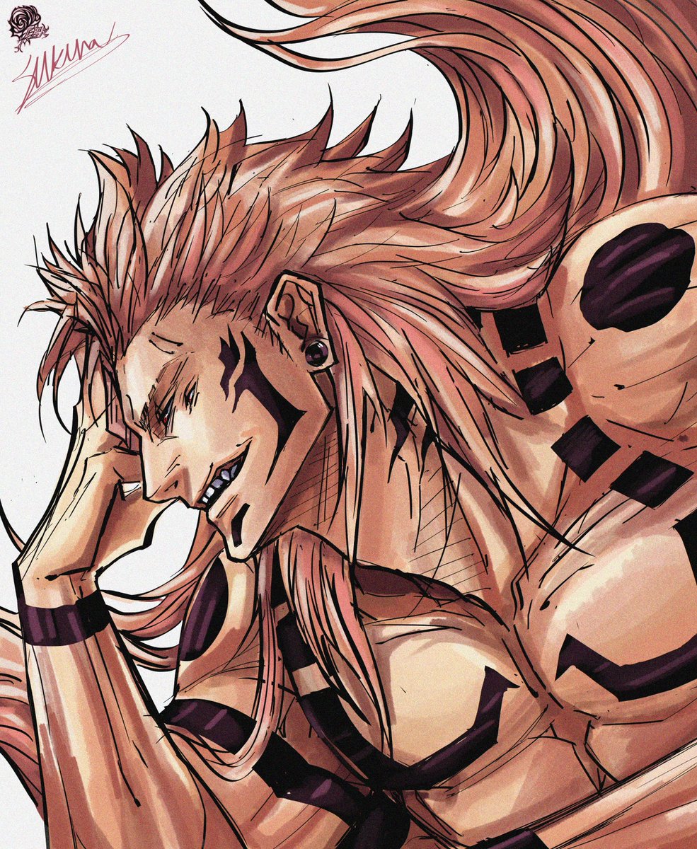 Phantomosis's tweet photo. I finished that long haired Sukuna Sketch. <3 

#JJK #sukuna https://t.co/nmnm6OYOsO