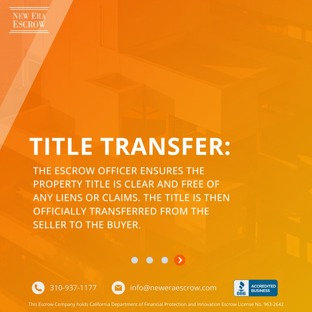 neweraescrow_'s tweet image. What really happens at escrow closing? 🤔 Final reviews, fund transfers, and title handovers!

Get the full scoop now by visiting us at neweraescrow.com 🔑 #Escrow101 #HomeBuyerTips #RealEstateMadeEasy

#neweraescrow #realestate #premiumexperience #minorityowned