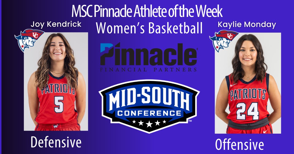 🏀Women’s Basketball🏀

<a href="/UC_Patriots/">UC Athletics</a> sweep this weeks women’s MSC offensive and Defensive honors‼️‼️ 

Check out the full release below 👇 👇

🔗 tinyurl.com/46cww98k