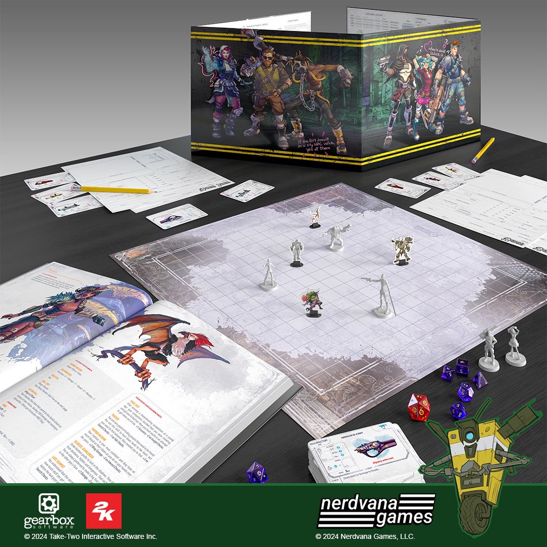nerdvanagame's tweet photo. Holiday Sale! 20% off ALL items, including Tiny Tina's Robot Tea Party and Bunkers &amp; Badasses! Shop here: https://t.co/aKDYZq8Sci 

#HolidayDeals #TabletopFun https://t.co/dXeiAG4bN1