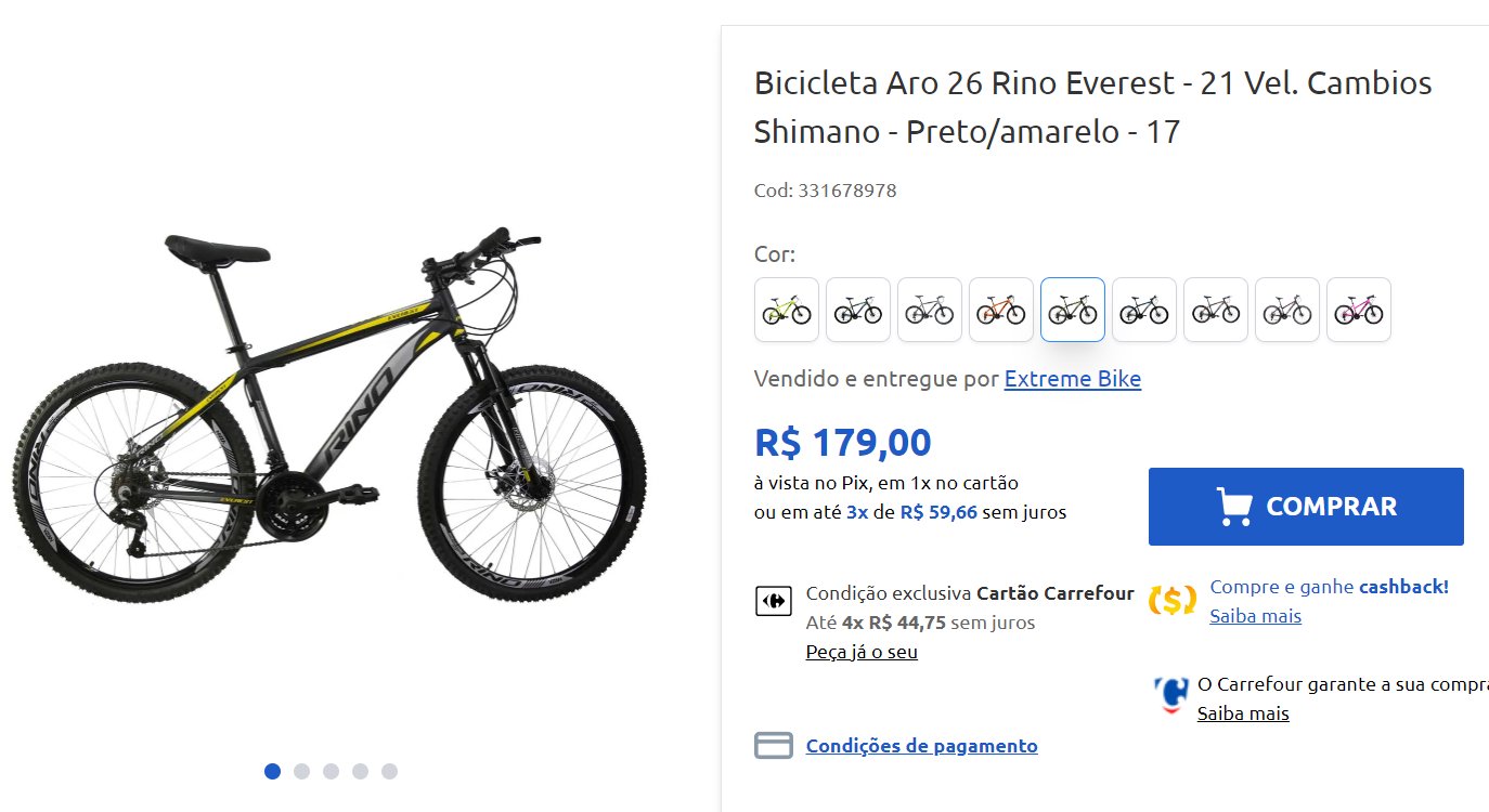 EconoMister Ofertas on X Bicicleta Aro 26 Rino Everest 21 Vel. Cambios Shimano Preto amarelo 17 R 179 00 https t s62ZYd33hg https t ACfuUefrlJ X