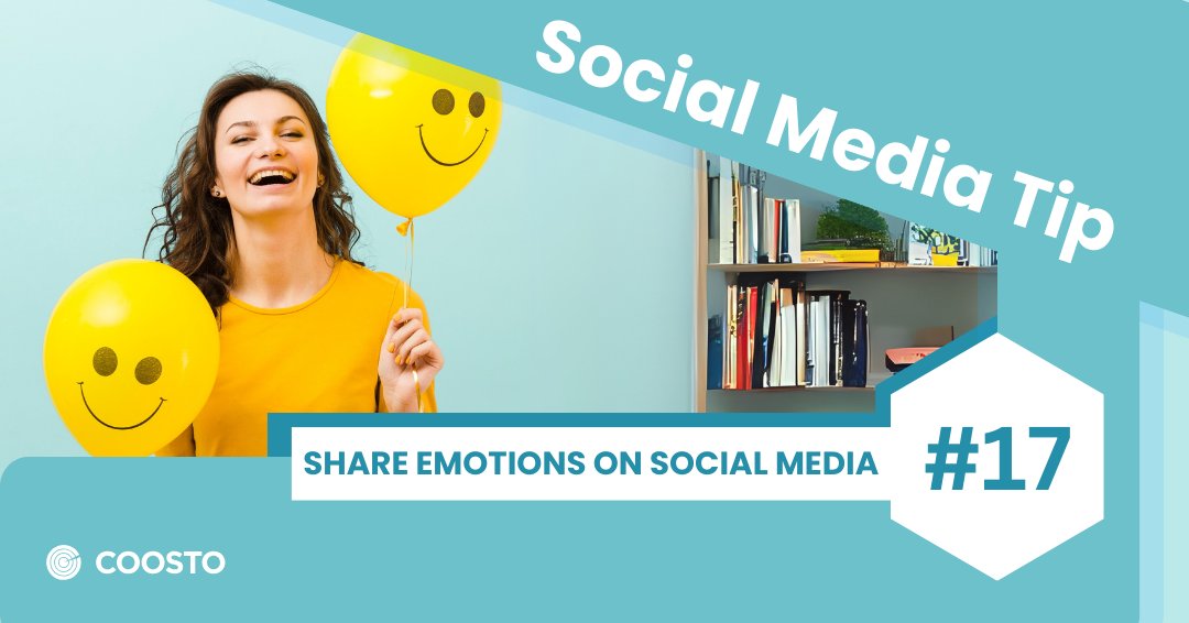 Coosto's tweet photo. Humor, empathy, or enthusiasm: show your emotions on social media! 😄

Get personal and start building online connections with your (future) customers.

#socialmediatip #socialmedia https://t.co/pMtxcuiLSI