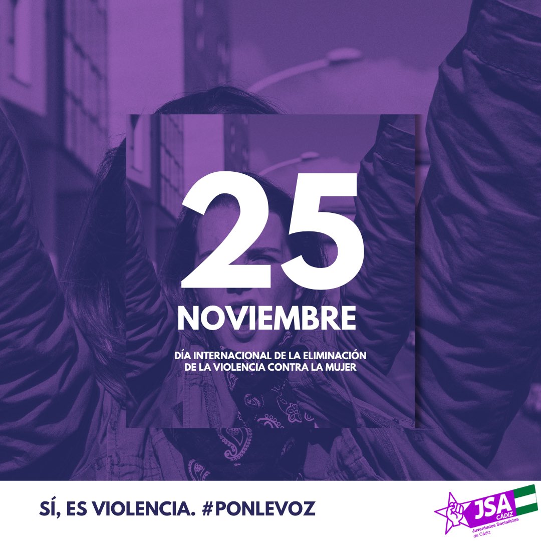 "Hoy y siempre, alzamos la voz contra la violencia machista. ✊💜 #25N #NiUnaMenos