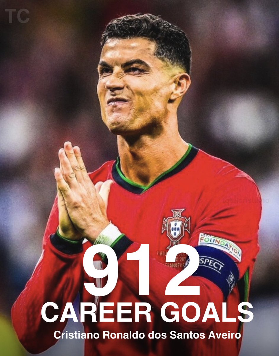 🚨 CRISTIANO RONALDO IS NOW 88 GOALS AWAY FROM 1000 GOALS.