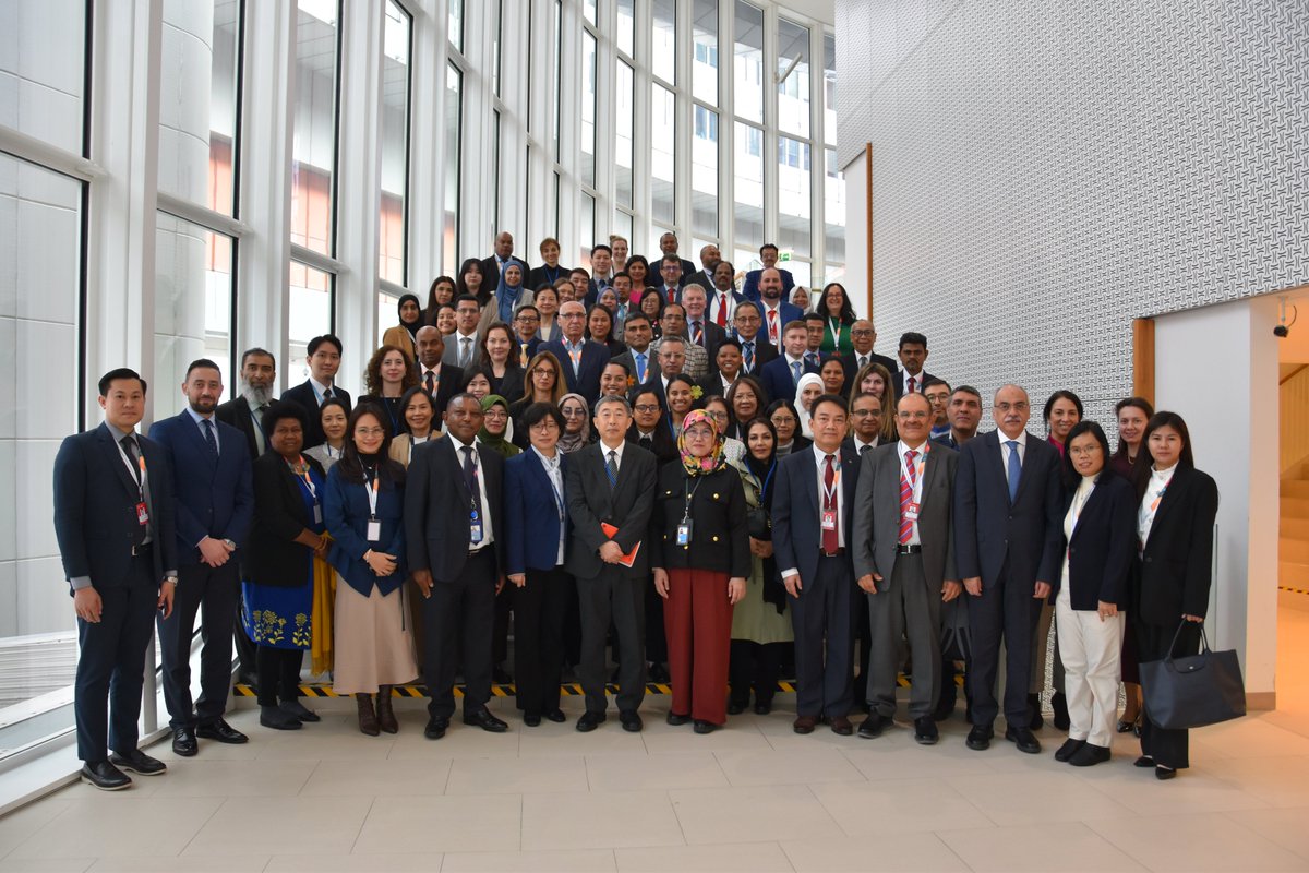 IAEATC's tweet image. Ahead of the #IAEAMinisterial Conference, @iaeaorg Director General Rafael Grossi welcomed more than 160 National Liaison Officers from 122 countries to the Agency’s Vienna HQ, where they met in regional groups to discuss the technical cooperation programme and its impact