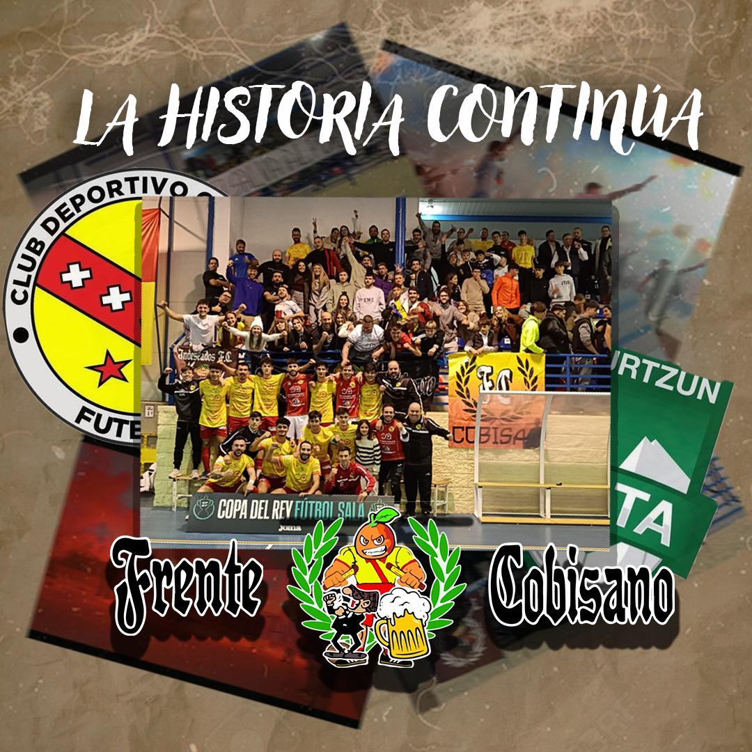 Mañana tenemos un día histórico para nuestro pueblo y para nuestro club.
Jugamos dieciseisavos de final de la copa del rey.
Os citamos a todos a las 20:00 en los alrededores del municipal, afinen sus gargantas por que mañana cobisa será una caldera!