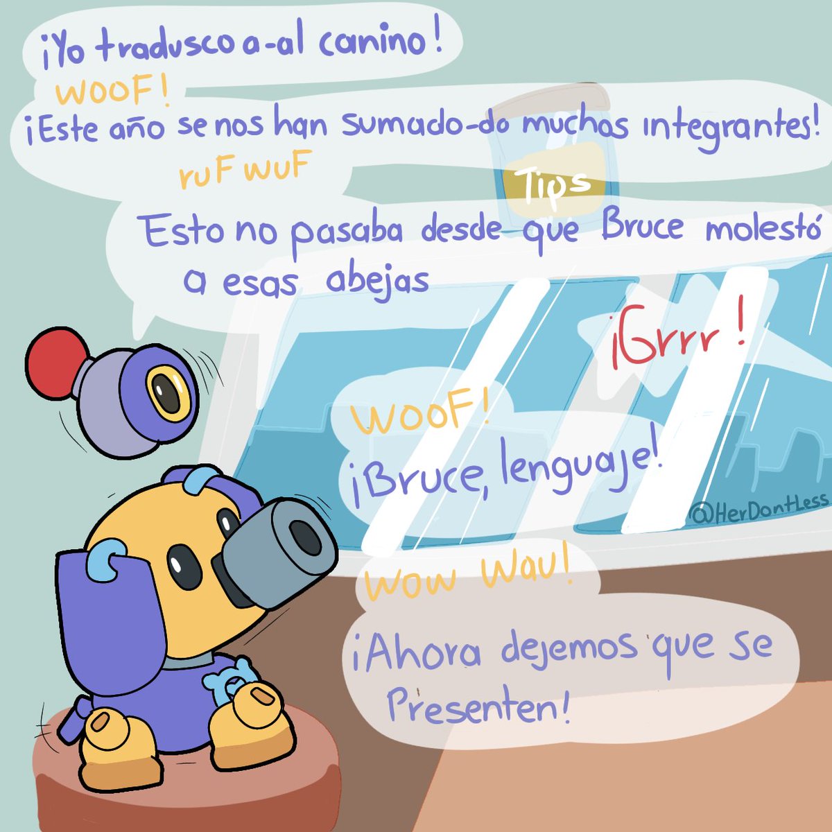 HerDontless's tweet photo. La reunión

 #BrawlStars https://t.co/7mMN8qqMkZ