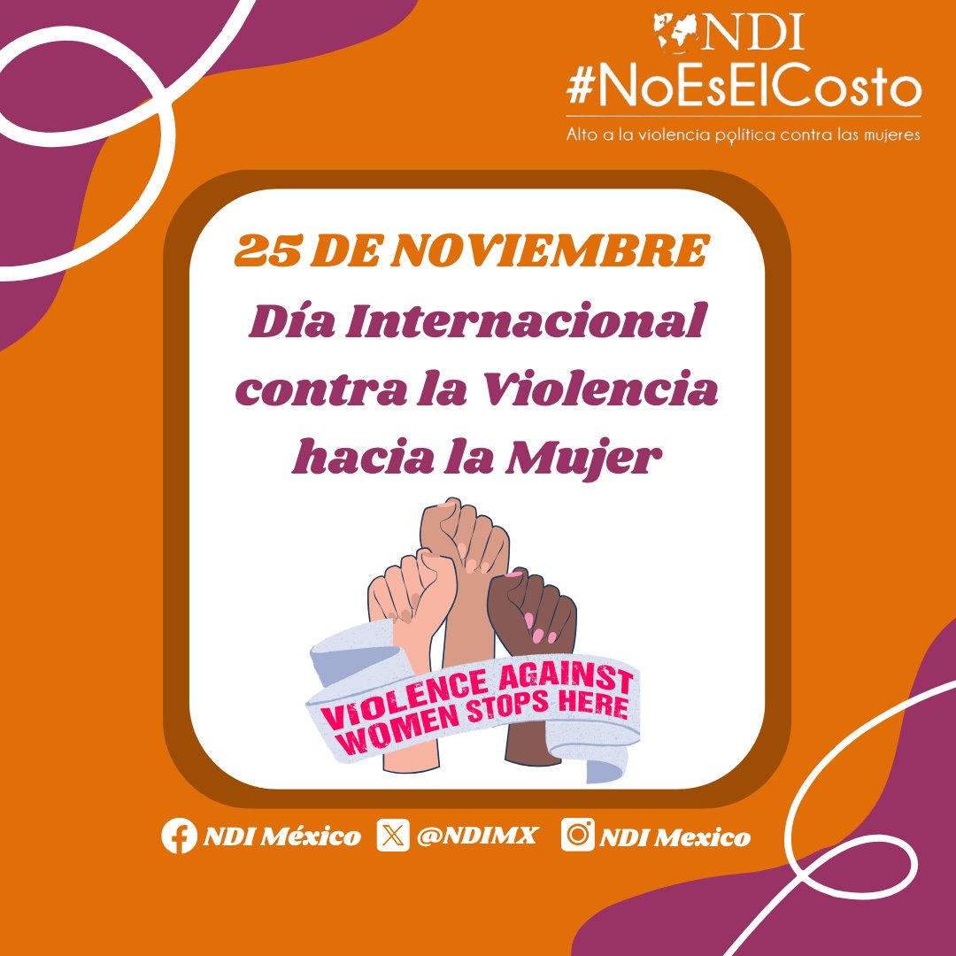 Hoy #25M,  reafirmamos nuestro compromiso contra la #ViolenciaHaciaLaMujer. Trabajamos para fortalecer la participación política de las mujeres y garantizar que puedan ejercer sus derechos sin miedo ni violencia 🌎🙌

#NoEsElCosto #Mujeres #AltoALaViolencia