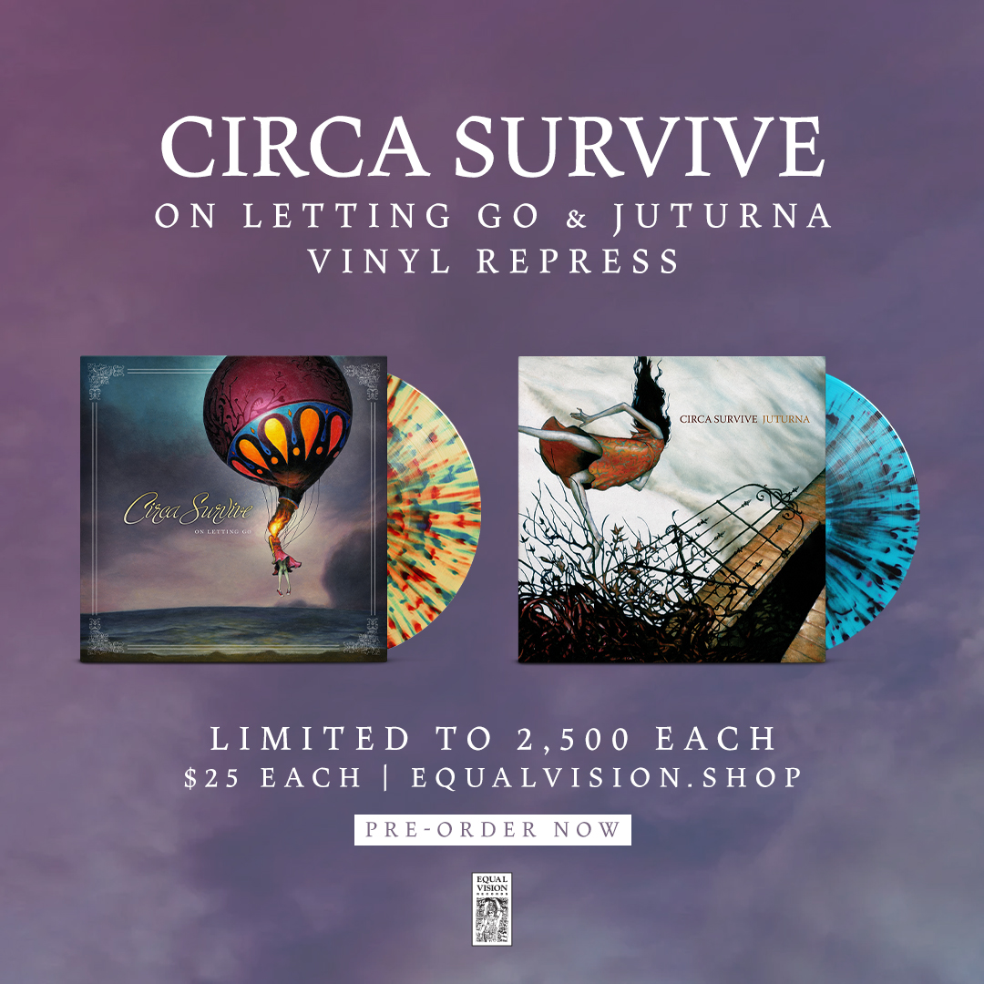 Equal Vision Records (@equalvision) on Twitter photo Surprise, <a href="/circasurvive/">Circa Survive</a> fans! 2 new vinyl variants of 'On Letting Go' and 'Juturna' are available now💿 Limited to 2,500 each: equalvision.com/collections/ci… Surprise, <a href="/circasurvive/">Circa Survive</a> fans! 2 new vinyl variants of 'On Letting Go' and 'Juturna' are available now💿 Limited to 2,500 each: equalvision.com/collections/ci…