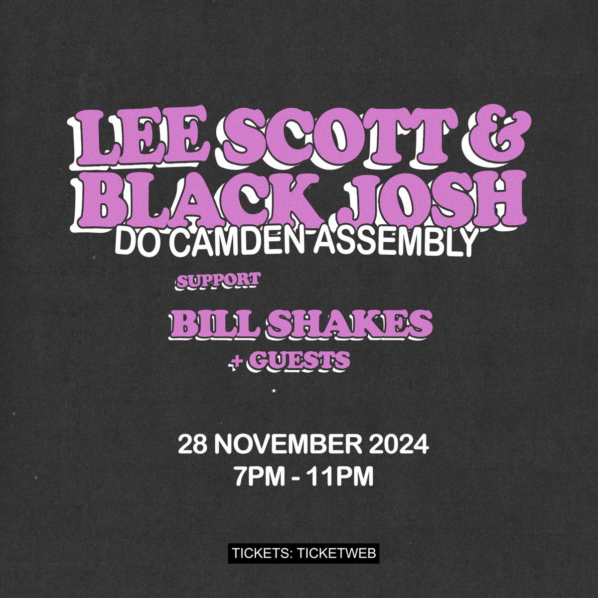 London people, don’t miss this one! The last few remaining tickets are now on Ticketweb.
