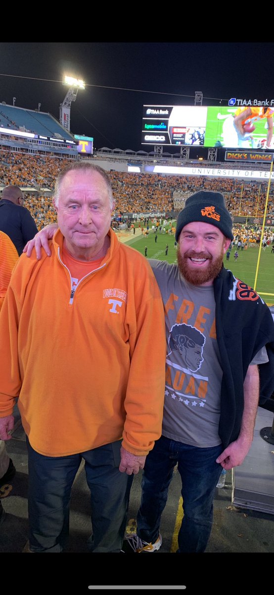 BretM23's tweet photo. Saturday will make 60 strait @Vol_Football games vs Vandy for pops. Started in 1964! I've never met a bigger VFL. This one is for Butch! https://t.co/8MUO2ZRgmL