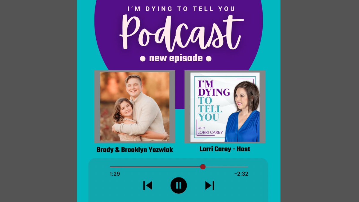 NEW EPISODE!  
Brady, 11 &amp; Brooklyn, 8 lost their dad to ALS this year.  I chat with them about their father, Chris Yozwiak &amp; what they’re doing to help End ALS.  Listen in: podcasts.apple.com/us/podcast/im-… <a href="/ALSTDI/">ALS TDI</a>