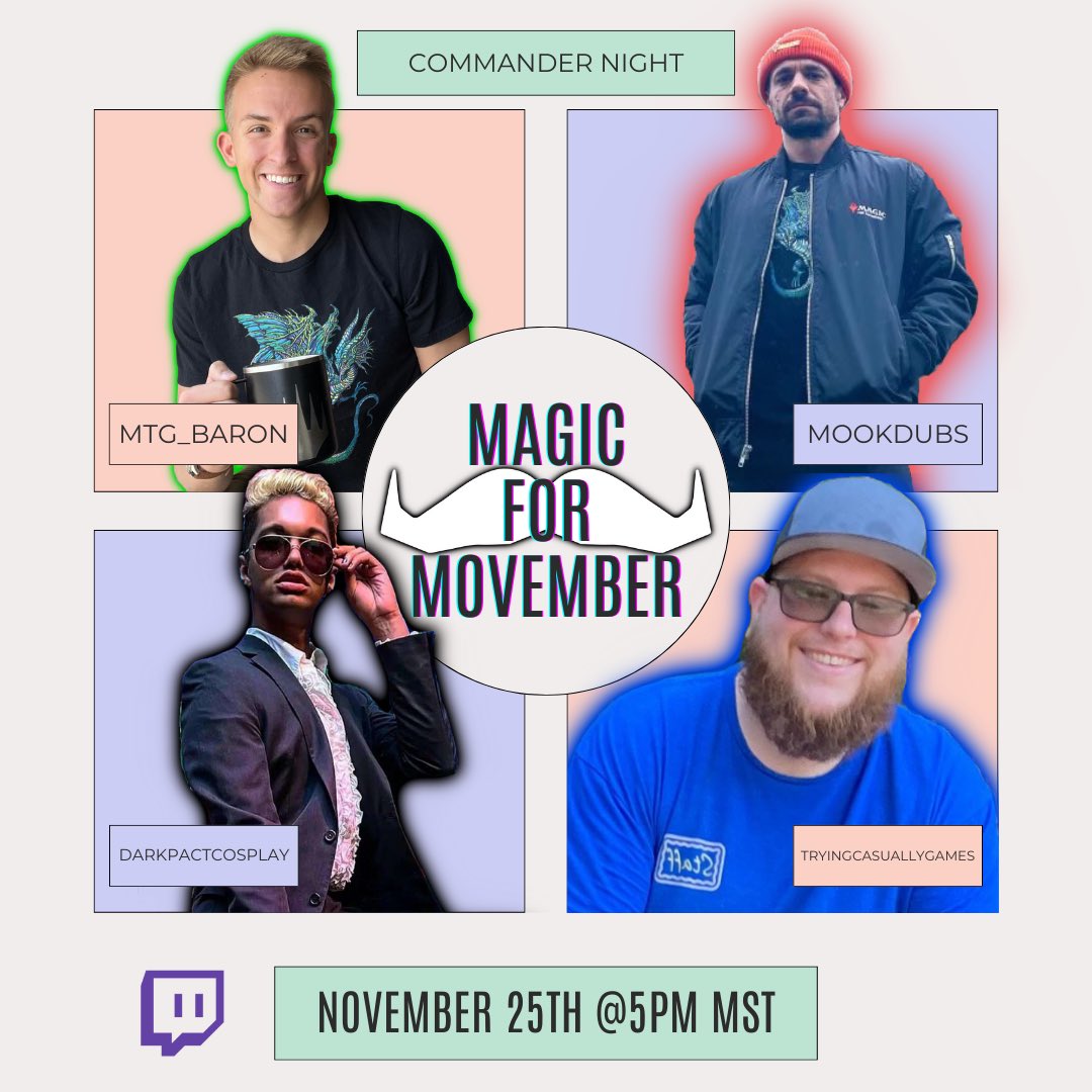 First night of the marathon is tonight! Playing one-two games tonight so please drop by whenever is good for you!! (5-8pm MST)

m.twitch.tv/mtg_baron