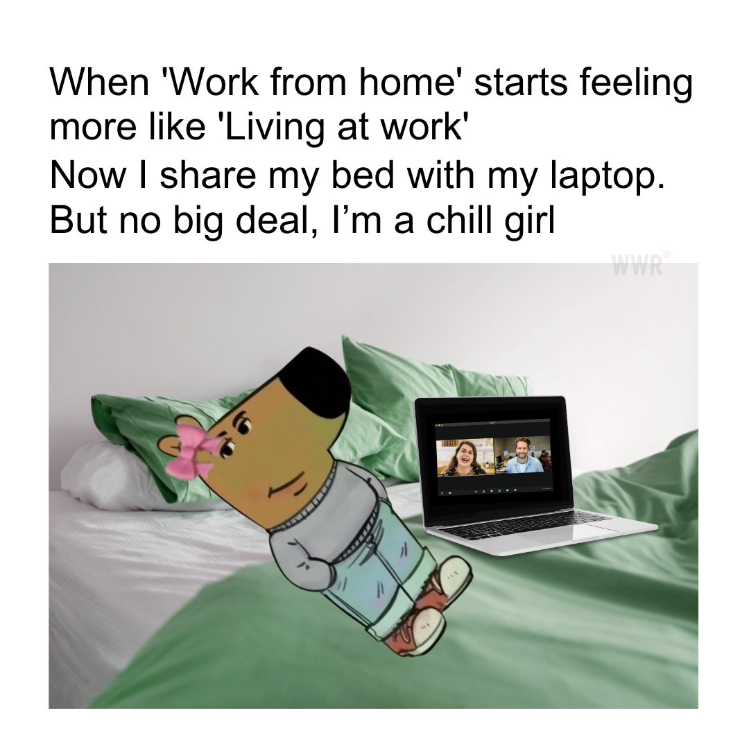 weworkremotely's tweet photo. Itโs all about being chill. Chill emails, chill calls, chill deadlines... and maybe a little bit of panic, but still, chill! ๐
Share your chill situation!
#Wfh #WorkHumor #WeWorkRemotely #RemoteWork #ChillGuy #RemoteJobs #WorkRemote https://t.co/3GqueK9gbD