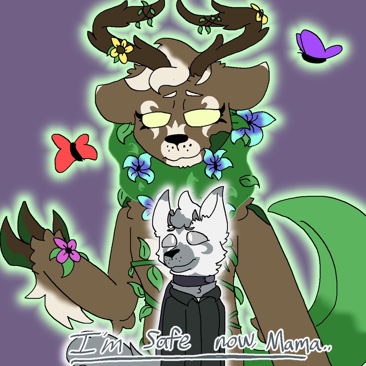 V01d_W0Lf_DAWN's tweet image. Work’s been a killer for me so I haven’t posted much but here’s some art I recently finished! This is Aibek, soon to be moon guardian, and the person behind him is Terra, moreso known as mother nature! I’ll go into this story more if people like it!
#art #ocs #godocs #demigod