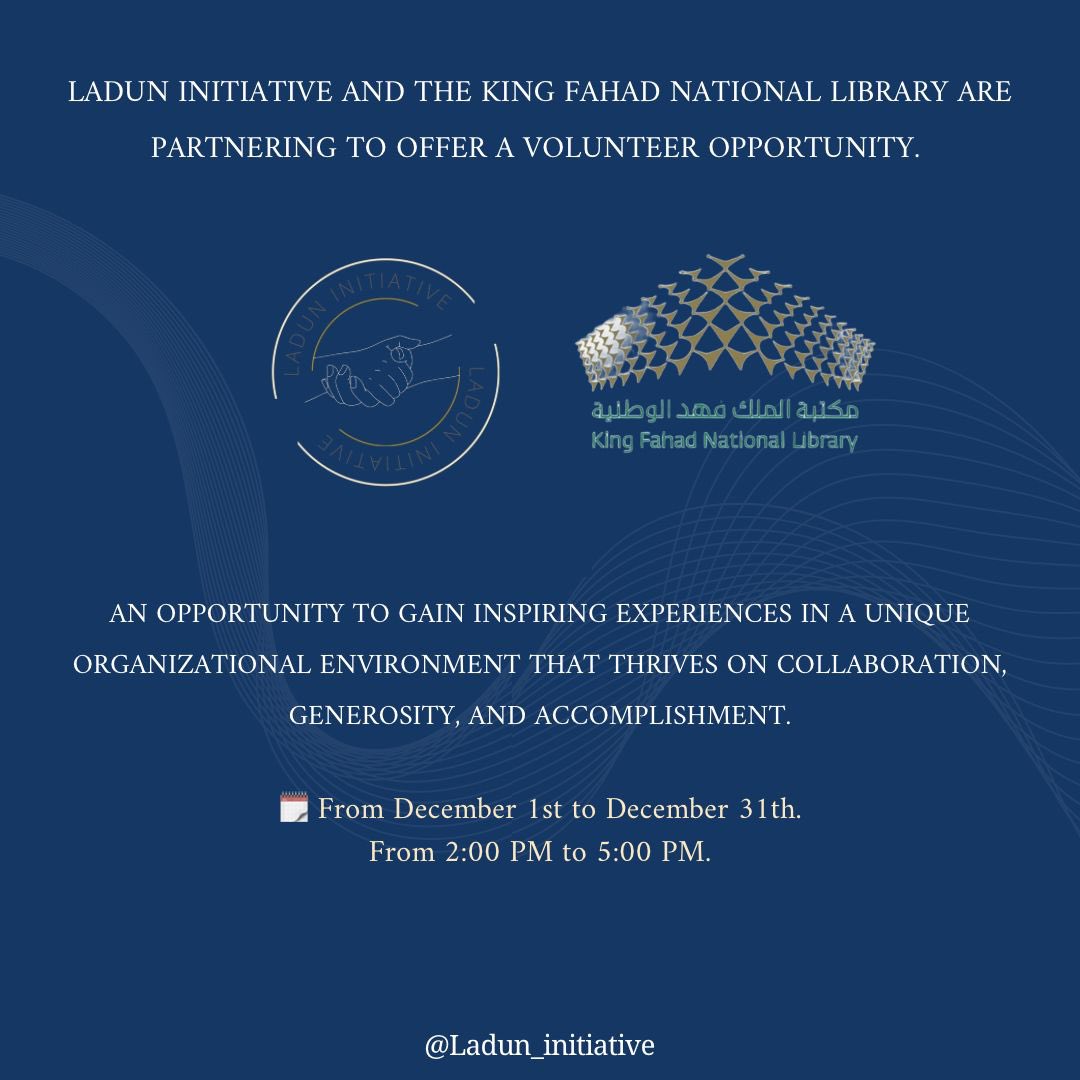 laduninitiative's tweet photo. Are you ready for a new volunteering opportunity? Don’t miss your chance—your opportunity is here! ���

هل أنت مستعد للتطوع؟ فرصتك الآن، لا تفوتها! 

https://t.co/yom7kUk8f7 https://t.co/F3K5TfzeqB