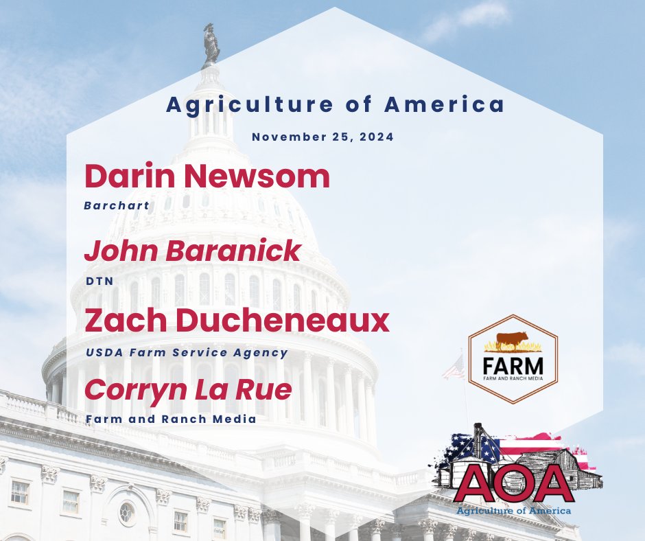 Farm and Ranch Media (@farmranchmedia) on Twitter photo We started our <a href="/AoA_TalkShow/">AgricultureOfAmerica</a> show with the weekly updates from <a href="/BarchartAg/">Barchart Agriculture</a> and <a href="/dtnpf/">DTN/Progressive Farmer</a>. 
Segment three was another update from our conversations at <a href="/NAFB/">NA🎙FB</a>. And finally in Segment four we caught up with our own, Corryn La Rue (<a href="/CorrynLaRueAg/">Corryn La Rue</a>), on her reporting from over the We started our <a href="/AoA_TalkShow/">AgricultureOfAmerica</a> show with the weekly updates from <a href="/BarchartAg/">Barchart Agriculture</a> and <a href="/dtnpf/">DTN/Progressive Farmer</a>. 
Segment three was another update from our conversations at <a href="/NAFB/">NA🎙FB</a>. And finally in Segment four we caught up with our own, Corryn La Rue (<a href="/CorrynLaRueAg/">Corryn La Rue</a>), on her reporting from over the
