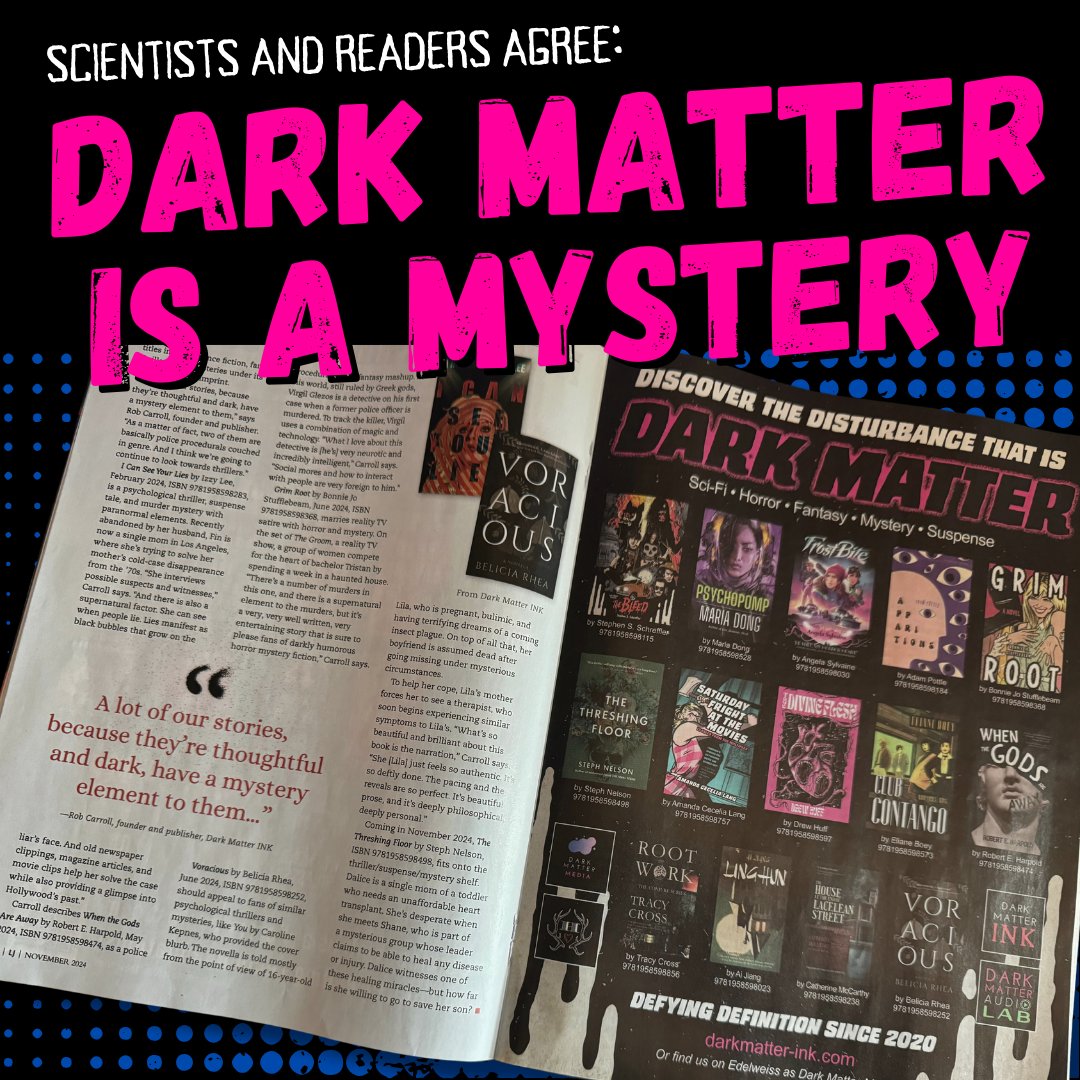 Dark Matter Magazine (@dark_matter_mag) on Twitter photo Looking for your next great mystery read? Check out the November 2024 issue of <a href="/LibraryJournal/">Library Journal</a> to see the latest offering from our trade imprint, Dark Matter INK. Defying definition since 2020.👾 Looking for your next great mystery read? Check out the November 2024 issue of <a href="/LibraryJournal/">Library Journal</a> to see the latest offering from our trade imprint, Dark Matter INK. Defying definition since 2020.👾