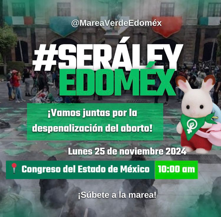 ¡Hoy el Estado de México podría convertirse en el 18 en despenalizar el aborto hasta la semana 12 💚!

Pronto iniciará la sesión en el canal de Youtube y FB del @Legismex Apoyemos a las compas <a href="/EdomexILE/">MareaVerde Edomex</a> 💚💚💚
#MareaVerdeEdoMex
#NoHayExcusas
#SeraLey