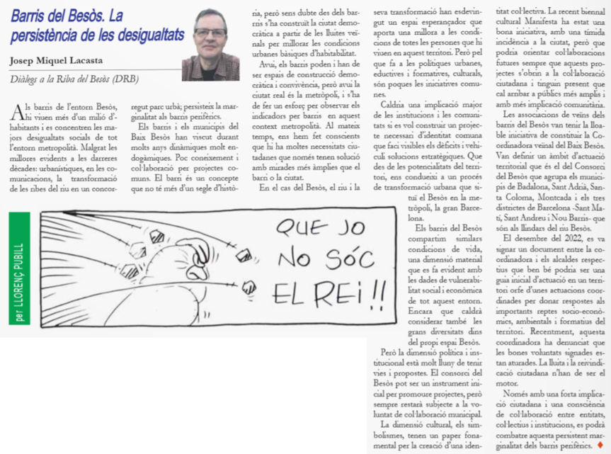 Diàlegs a la Riba del Besòs (@dialegsbesos) on Twitter photo 📝 Podeu llegir al nostre lloc web l'editorial de Diàlegs publicat a l'edició del mes de novembre de <a href="/elmirallnet/">El Mirall.net</a>.
✍️ 'Barris del Besòs. La persistència de les desigualtats', per <a href="/JMLacasta/">Josep Miquel Lacasta</a>.
dialegsalaribadelbesos.cat/2024/11/25/bar… 📝 Podeu llegir al nostre lloc web l'editorial de Diàlegs publicat a l'edició del mes de novembre de <a href="/elmirallnet/">El Mirall.net</a>.
✍️ 'Barris del Besòs. La persistència de les desigualtats', per <a href="/JMLacasta/">Josep Miquel Lacasta</a>.
dialegsalaribadelbesos.cat/2024/11/25/bar…