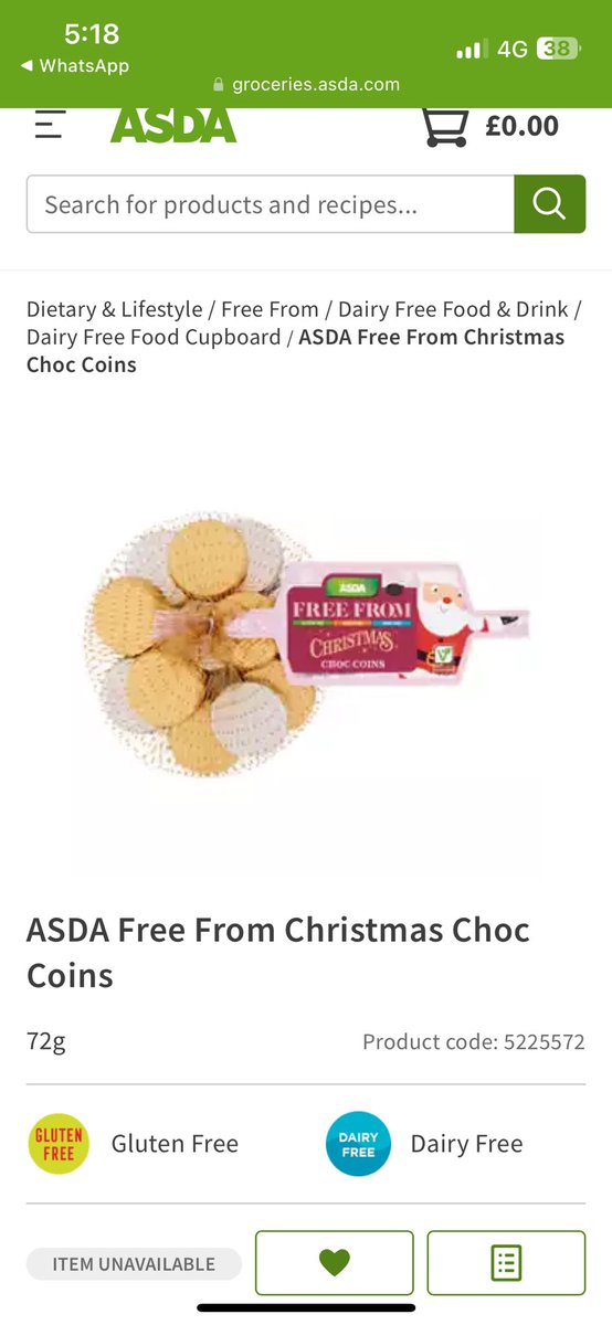 lou_swift's tweet photo. @AsdaServiceTeam any idea when free from chocolate coins will be back in any Sheffield stores please. Even Chaucer store doesn’t know. https://t.co/uug2ypxlyY