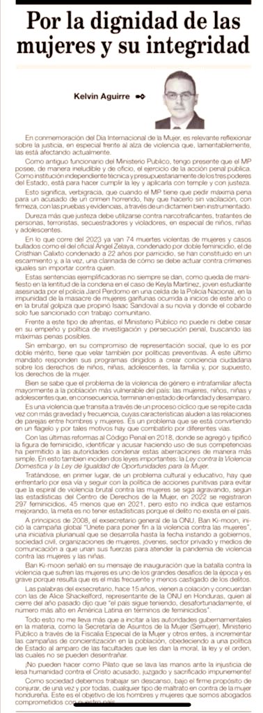 KelvinAguirre18's tweet photo. En el Día Internacional de la Eliminación de la Violencia contra la Mujer condenamos todo tipo de violencia en su contra,la cual es una afrenta a la justicia y la dignidad humana. La meta es clara: un país donde ninguna mujer tema por su vida.Por una Honduras libre de violencia. https://t.co/cUYAZxavLF