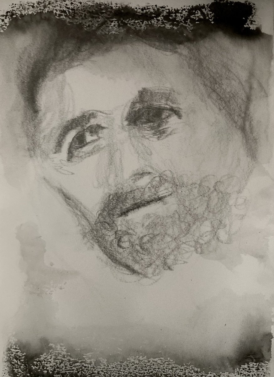 NicholaScrutton's tweet photo. One from an early session. #sketchbook #drawing #drawingisfree #portrait #face #fasksketch https://t.co/0EIPOlNDET